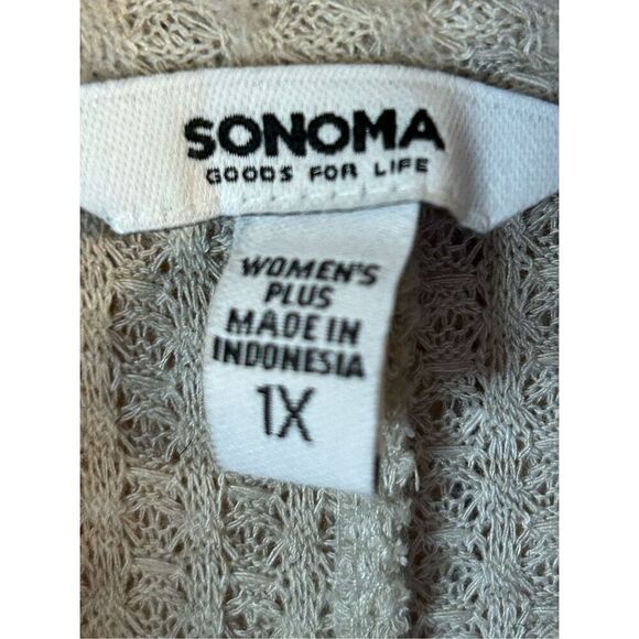 Sonoma Mock Neck Sweater Women's Size 1X Beige Long Sleeve Supersoft Tunic nwt ( - Picture 3 of 5